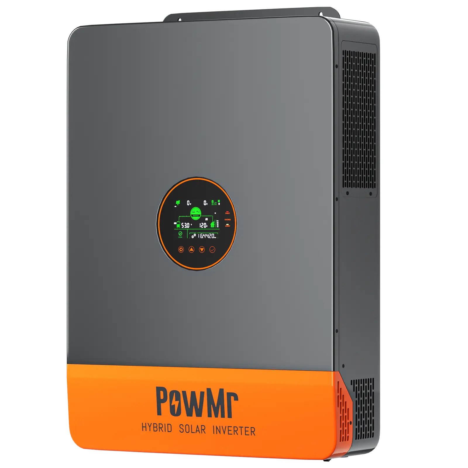 Inversor Solar Híbrido PowMr 12000W 48V, Conversor 120V/240V Fase Dividida, MPPT 200A Integrado, admite hasta 6 unidades en paralelo, funciona sin batería y control horario inteligente, ideal para respaldo energético y sistemas fuera de red. Inversor
