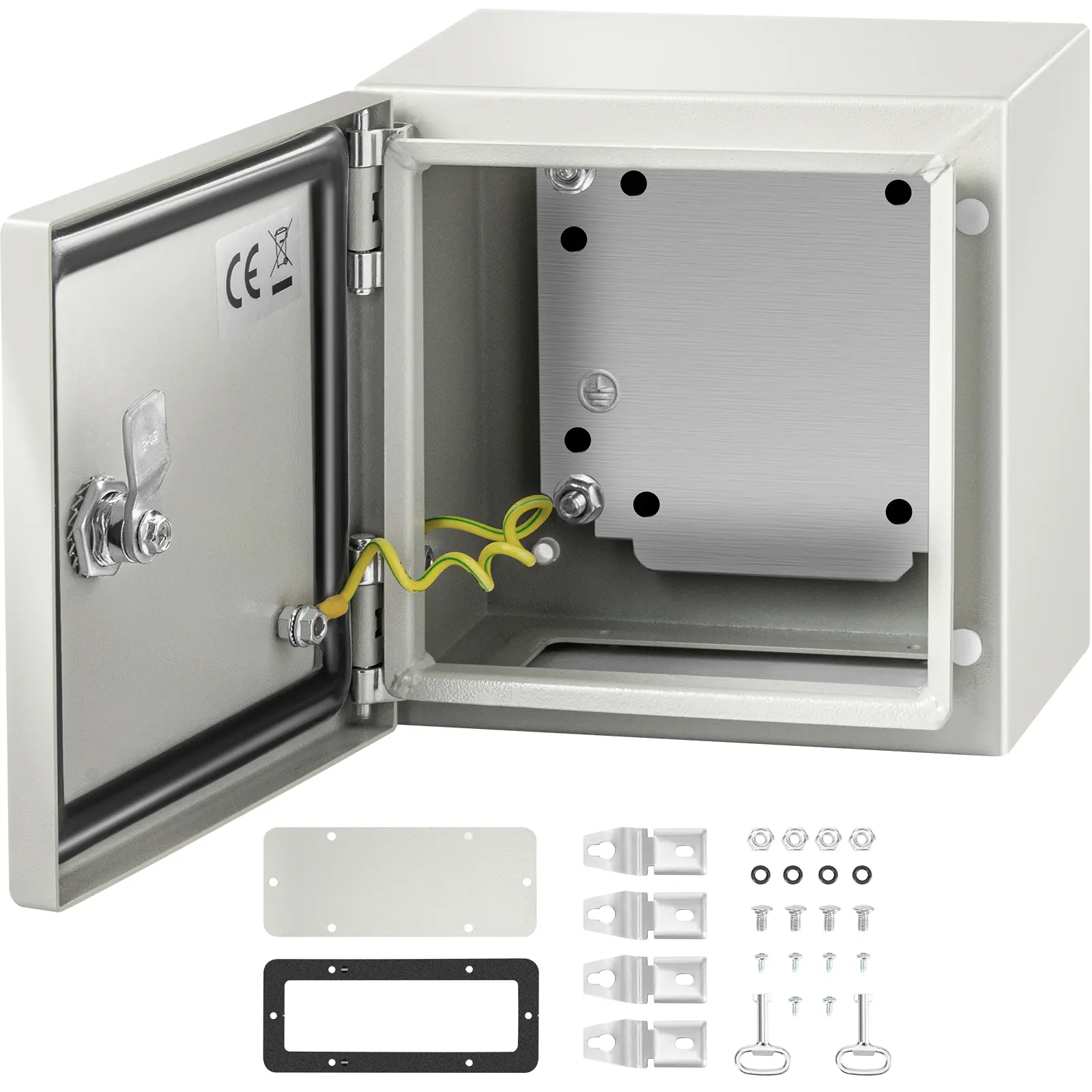 【Summerfinds】VEVOR NEMA 4X Metal Electric Enclosure8x8x6'' Metal CaseIP66 Waterproof Enclosure DustproofWater & Dust ResistantSuitable for Outdoor & Indoor Electrical Connections, Metal Panel Boxes