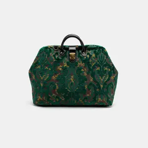 Burnout Velvet Jade Green Laptop Work Bag