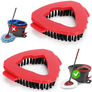 Triangle Floor Brush Head, 2 Pack Universal Mop Replacement Brushes, Home Use Rotating Mop Head, Cleaning Accessories