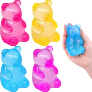 Gummy Bear & Sugar Ball Designs, Anxiety Relief & Focus Toy, Maltose Filled Squeeze Toys for Sensory Play，Sensory Fidget Toys for Adults, Kids, Slow Rising Squishy Stress Ball