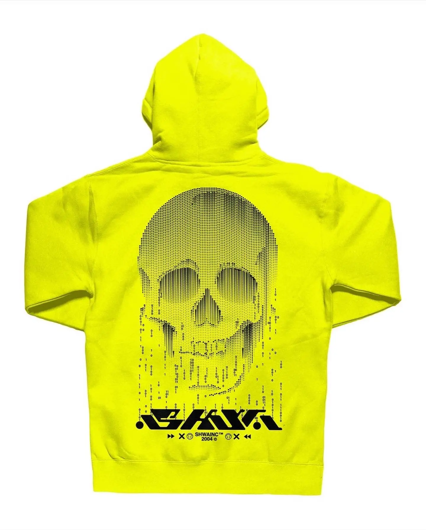 Neon Cyberpunk Style Black Pull-over Hoodie [SHWA/HDS]