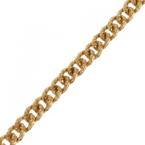 Pre-owned Chrome Hearts 22K Yellow Gold (Au916) Small Leather Goods XTRA FNCY MINI #8 22K Bracelet