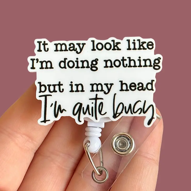 Glitter My Badge Funny badge reel for nurse and hospital workers. Badge clip Badge pull - Retractable swivel clip with a 360 rotation. Great gift for coworkers. Funny badge reel