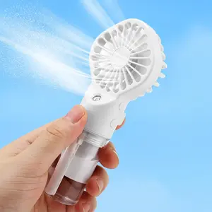 2-In-1 Fan and Humidifier, Water Molecular Mist, 4-Speed Wind, Transparent Water Tank, Long-Lasting Battery, Fast Charging, Ultra-Portable, Handheld USB Fan