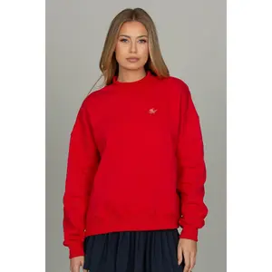 Bright Ruby Prep Mock Neck