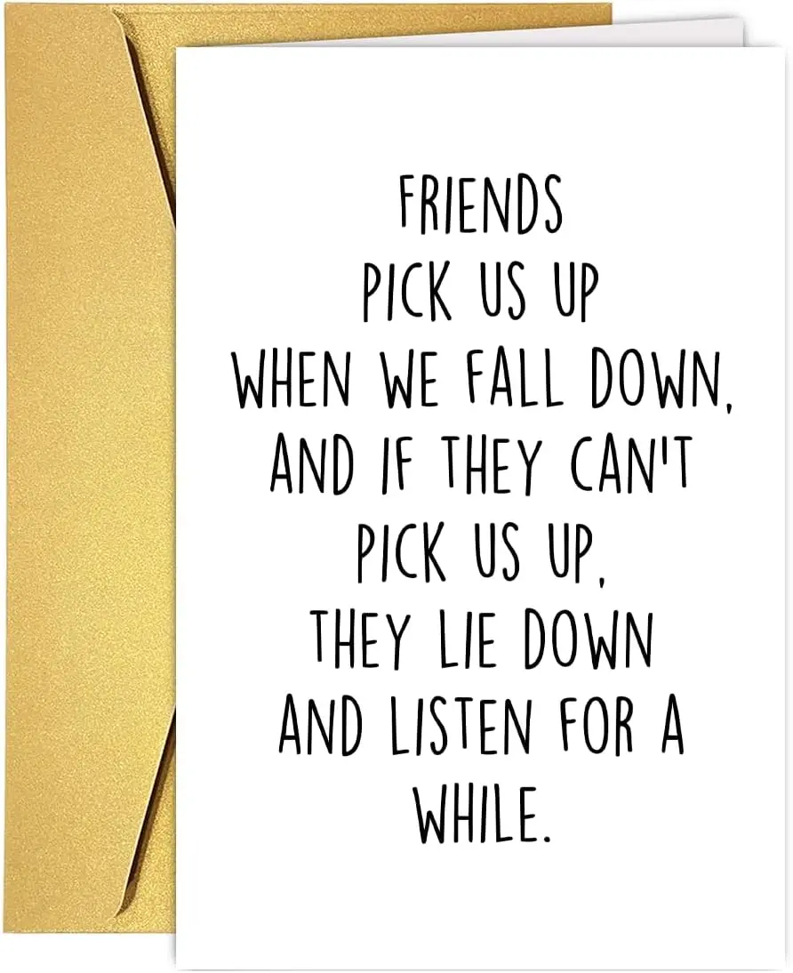Funny Support & Encouragement Card for Friends, Thinking of You Card & Gift for Best Friend, Friendship Day Thank You Cards for Friend Bestie Sister, Gift for Friends Job Loss, Divorce, Legal Problems | Gift Card with Envelope