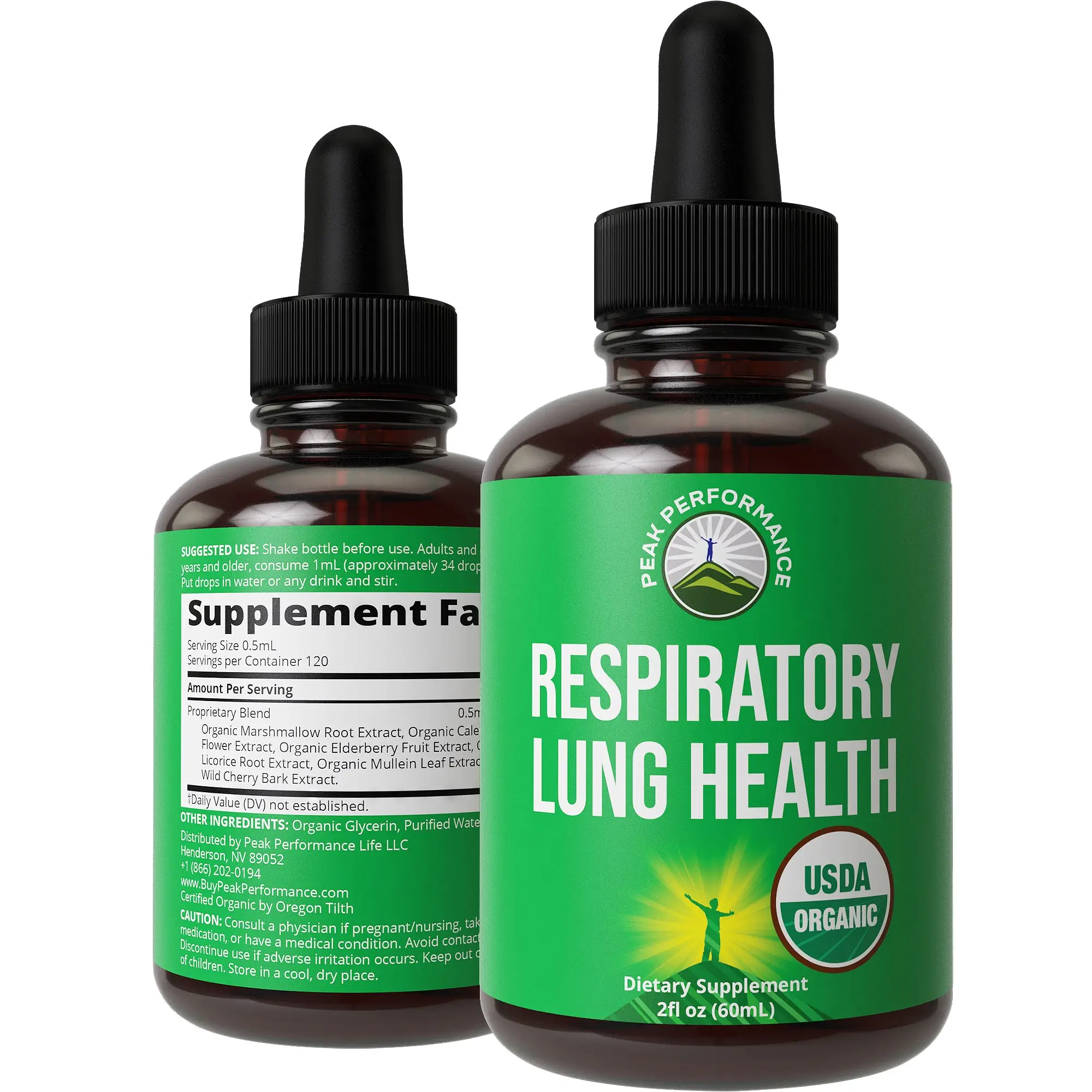 USDA Organic Respiratory Drops For Lung Health