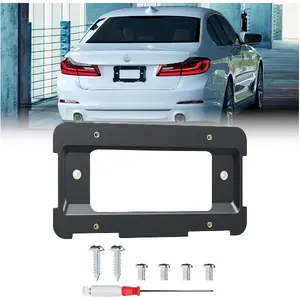 Rear License Plate Holder Bracket Frame Mount Compatible with BMW 1/2/3/4/5/6 Series X1 X3 X4 X5 X6 Z4 Replacement for 51187160607 511882380615