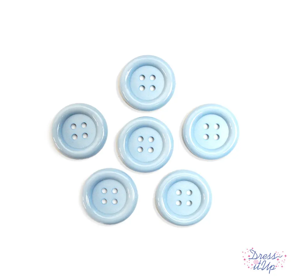 Big Button Light Blue 33mm 4 Hole Buttons