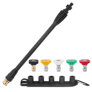 High Pressure Car Wash Wand Replacement with 5 Spray Nozzles & 1 Tips Holder, 1 Set Car Wash Accessories Compatible with Some Ryobi, Portland, Husky Electric Pressure Washers for Electric Pressure Washer, Pressure Washer Attachment