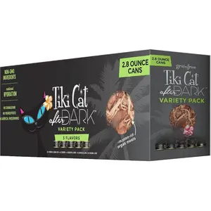After Dark, Variety Pack, High-Protein and 100% Non-GMO Ingredients, Wet Cat Food for Adult Cats, 2.8 oz. Cans (Pack of 12)