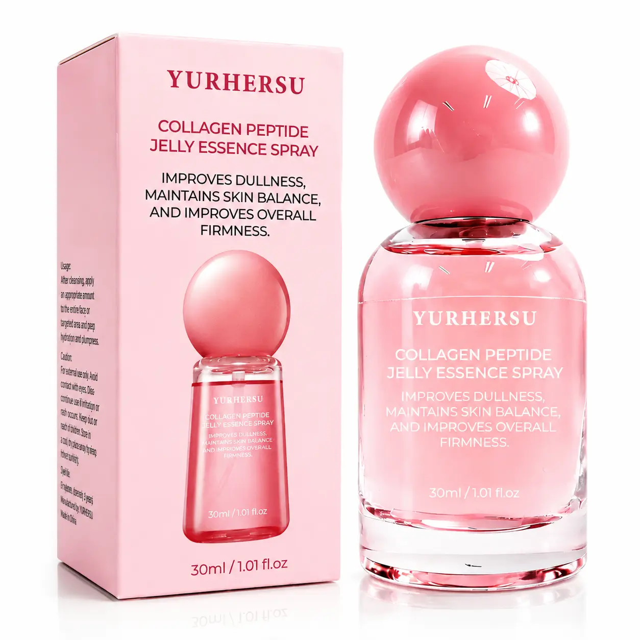 Collagen Peptide Jelly Essence Spray, Facial Mist, Hydrating Brightening Spray for Dull Skin, Skin Balancing Firming Anti-Aging Skincare Mist 30ml.