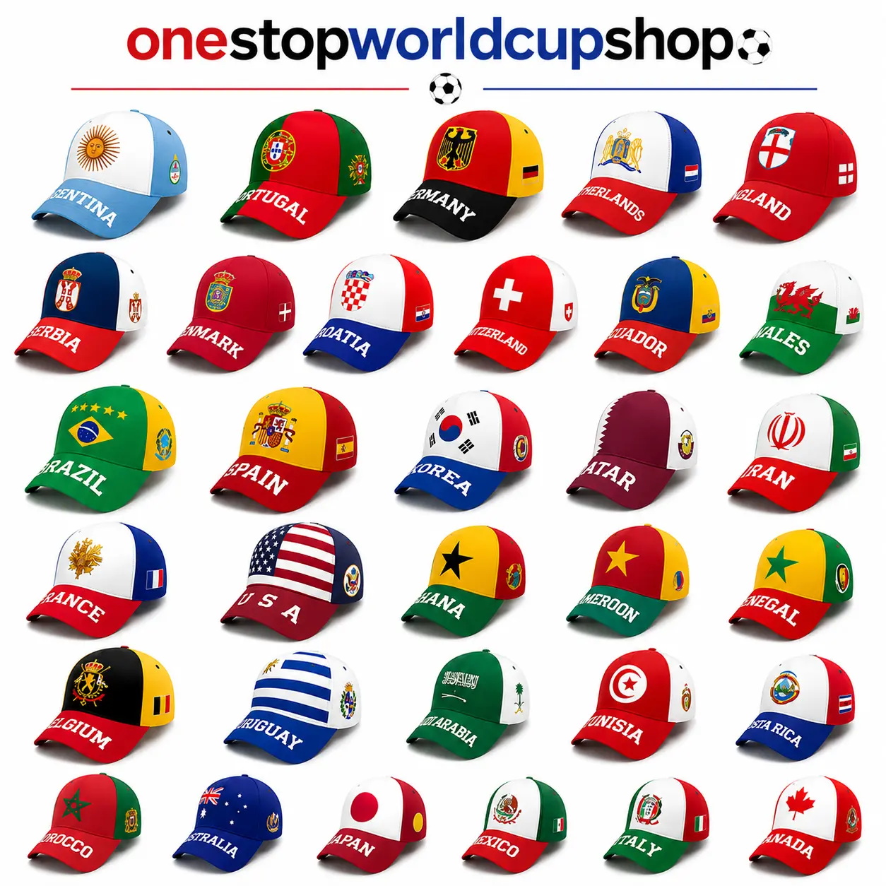 Bold Flag Colors National Team Snapback Hat - Universal One Size, Adjustable Strap, Breathable Football Fashion Accessory for Watch Parties