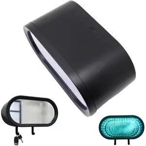 Fun LED Infinity Mirror Car Key Holder — Wall-Mounted Illuminated Key Rack & Display Case | Automotive-Themed Entryway Decor | Light-Sensing Smart Display Box | Dynamic Color-Changing Effects | Ideal for Home Decor, Parties, and Gifts for Car Enthusiasts