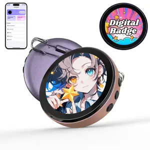 Smart Digital Badge | 1.8" Touchscreen Photo/Video/GIF Wearable Display 600mAh Battery Anime Gaming Collectible Gift