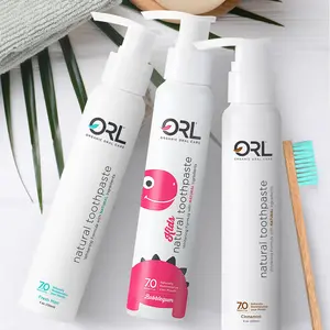 ORL Natural Fluoride-Free Toothpaste | 120ml | Organic Mint Oral Care with Essential Oils, Vitamins & Xylitol | Whitening, Cavity Protection & Vegan