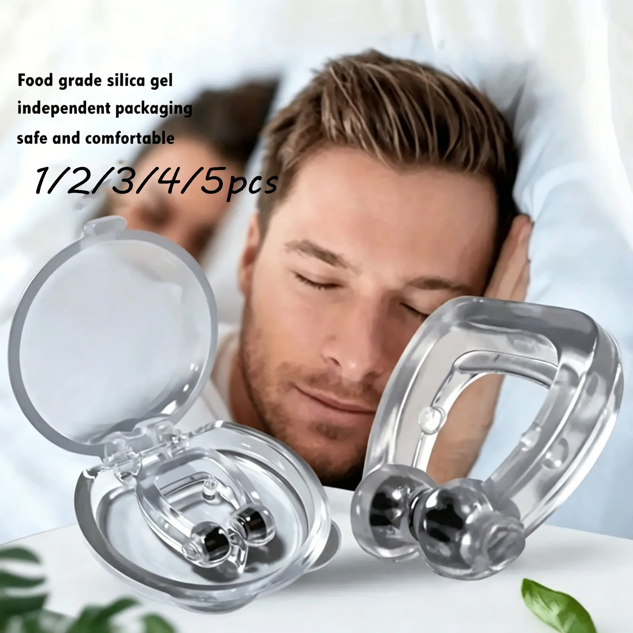Anti Snoring Device, Silicone Nose Clip, Sleep Aids for Men & Women, Reduce Snoring, Enhance Sleep Quality, Comfortable Design, Sleep Aid Products