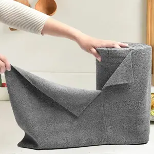 25 X25CM-1Roll Reusable Cleaning Wipe Household Kitchen Cloth Microfiber Towel Rolls Dish Rags Wash Paper Towel Replacement Super Absorbent Reusable