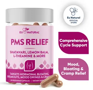 Eu Natural PMS Relief Supplement for Bloating, Cramps, Mood, and Fatigue