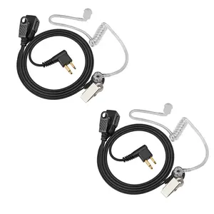 YNIBST 2-Pin for Motorola Radios CP200D CP200 CP185 CP100D CLS1410 CLS1110 BPR40 BPR40D RMU2040 Radio, Walkie  Talkie Audio Earpiece with Clear Acoustic Tube In-Ear Headset FBI Style Compatible with Police Security and Law Enforcement Use(2 Pack)