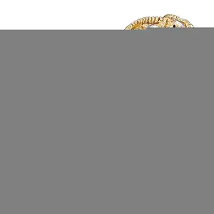 Gold Plated Cubic Zirconia Band | Round Milgrain Eternity Bands | Gold Rings for Women