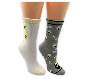 Winne the Pooh Ladies' Set of 2 Ribbed Mid CrewSocks Winne the Pooh Ladies' Set of 2 Ribbed Mid CrewSocks
