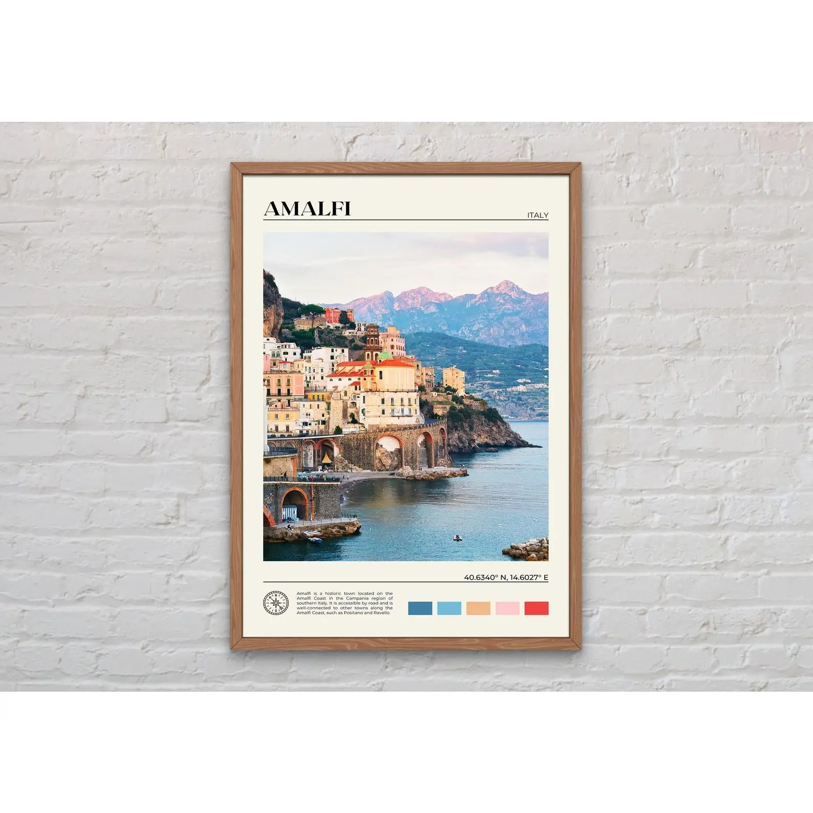 Real Photo Amalfi Print Wall Art Poster Decor Italy