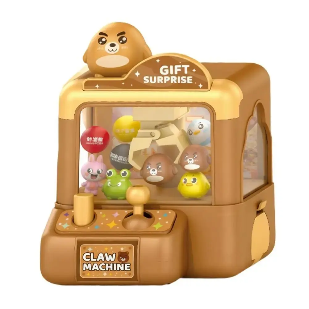 Mini Claw Machine for Kids Cartoon Grab Ball Doll Machine Home Candy Twisted Egg Catcher Toy Arcade Game Prize Gift Machine
