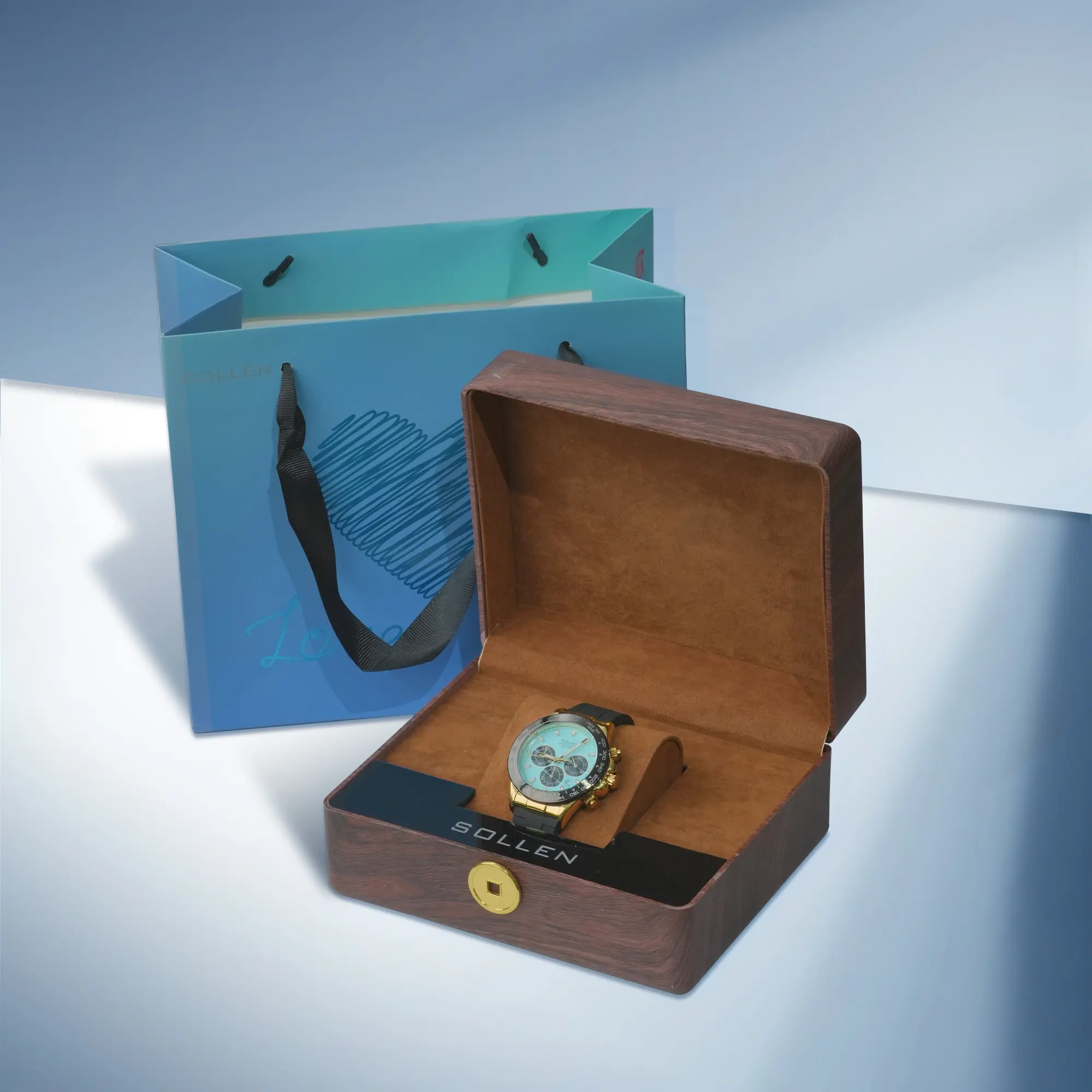 Blue Luxury Watch Gift Set