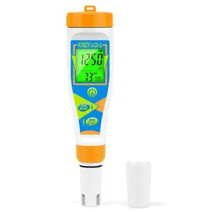 Digital 4-in-1 pH EC TDS Temperature PPM Meter for Water Hydroponics Nutrient with Large Display for Indoor Plant Grow DWC Setup Aeroponic Pool Aquarium