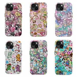 Trendy Aesthetic Tokidoki Colorful Graffiti Design Phone Case Compatible for iPhone 17 16 15 14 13 12 11 and for Samsung S21-S25 Perfect Gift for Girls
