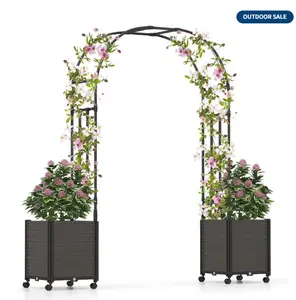 Garden Arch Trellis for Climbing Plants, Metal Wedding Arch Flowers Frame Backdrop Stand,Balloon Decor Garden Arch Arbor for Wedding Garden Party Plant Support Flower