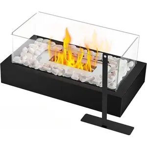 Portable Modern Outdoor Fire Pit, Patio Fire Pit, Tabletop Fire Pit, Indoor & Outdoor Alcohol Heater, Perfect for BBQ Parties Camping Hiking Gifts for Mom Home Decor