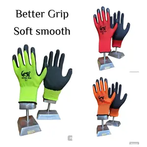 Heng Rui Work Gloves with Grip - 8 Pairs Soft Smooth Home Improvement & Work Safety Gloves, Multi-Color Options