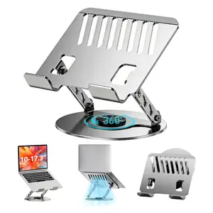 Adjustable Laptop And Tablet Stand, 360° Rotating Base, Cooling Stand, Ergonomic Desktop Computer Stand, Foldable Portable Lift Stand, Suitable For 10-16 Inch Laptops, Home Series Watching, Tablet Stand.