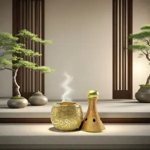 Unique Fashion Luxury Scented Incense Burner, Essential Home Decor Item, Arabic Calligraphy Design, Ramadan Gift, Suitable for Various Settings, Incense Holder