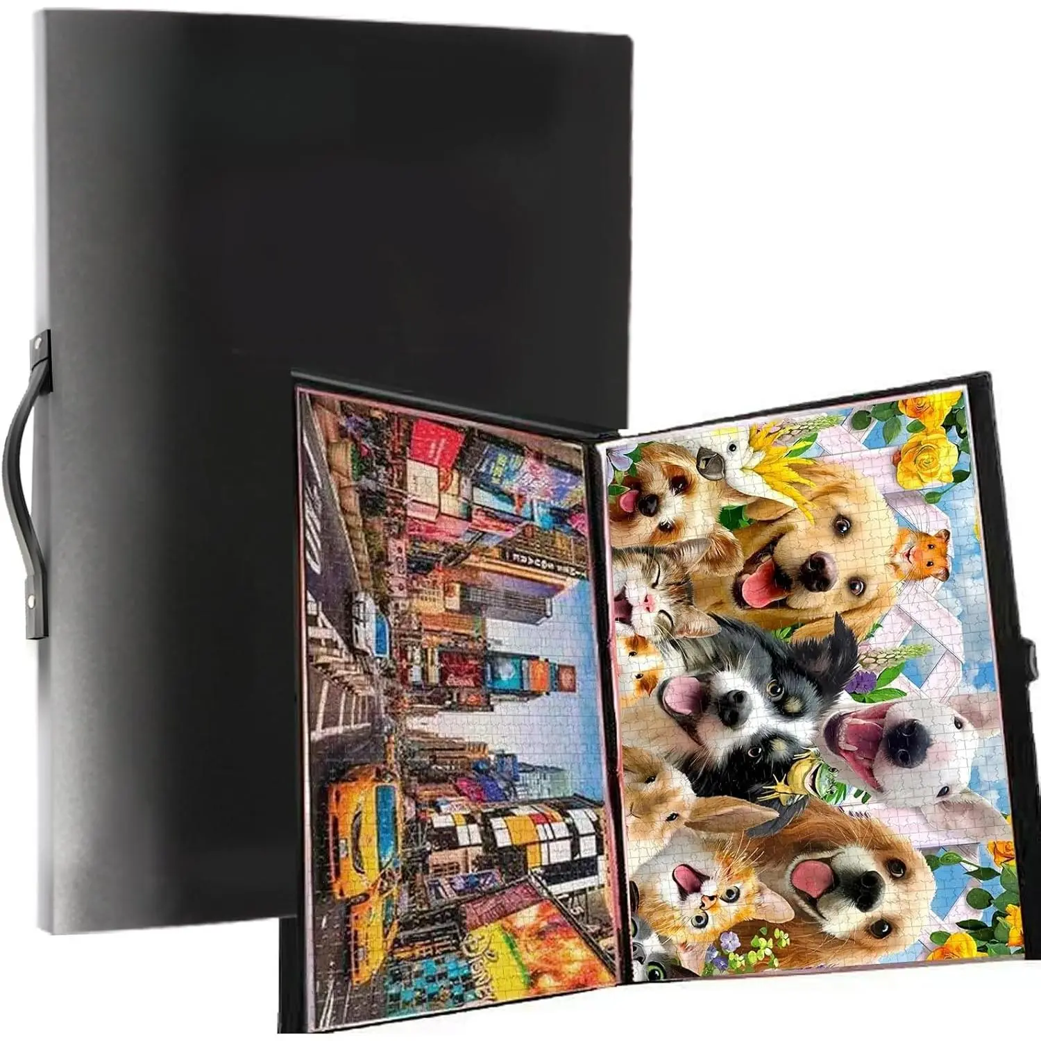 Jigsaw Puzzle Storage Folder, Space-Saving Portable Organizer with 20 Side-Open Pockets for 1000-Piece Puzzle Protection – Ideal Gift Ideas for Anniversary