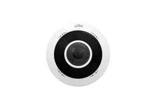 Uniview IPC815SB-ADF14K-I0 5MP Smart IR WDR 3D-DNR Outdoor Network Ultra 265 PoE Dome Camera with 1.4mm Lens, Metal/Plastic