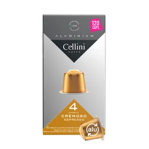 Cellini Caffè Cremoso Aluminum Nespresso Pods, 100% Nespresso Original Machine Compatible, 120 Capsules