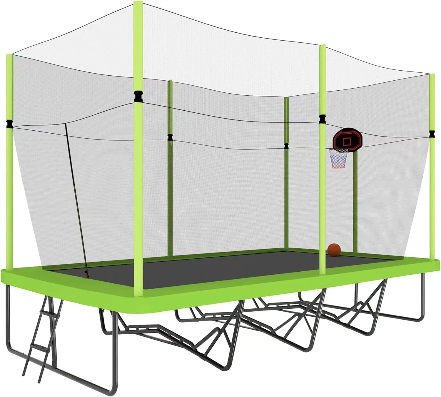 Rectangular Trampoline with Enclosure Net 10x17 FT - Rectangle Trampolines Performance Build for Families and Athletes - Reinforced Welding Base - Gymnastics Trampoline Superior Bounce campingessentials