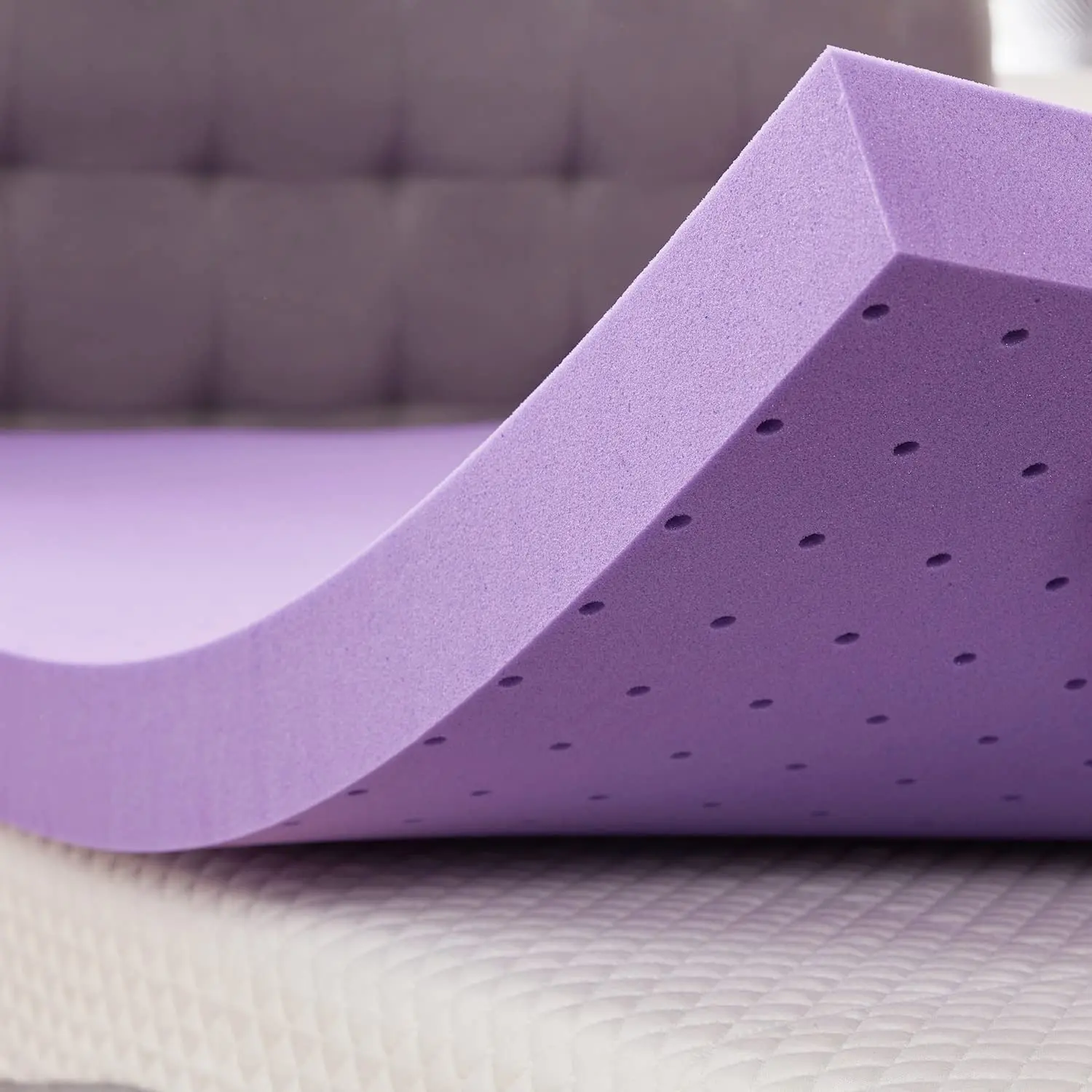 2 inch Mattress Topper, Cooling Gel Memory Foam Bed Topper for Pressure Relief  Dorm Essentials, Twin (Purple)Gel Memory Foam Topper, Plush Feel for Back Pain Relief, CertiPUR Certified, Home Essential, Suitable for All Ages, Purple