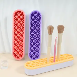 Portable Makeup Brush Organizer Desktop Beauty Tool Storage Rack Vanity Table Multi-hole Cosmetic Holder