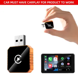 【YURNLV】2026 In-Car Wireless CarPlay Adapter for iPhone/Android, Fast Connection No Delay, Hands-Free Calling