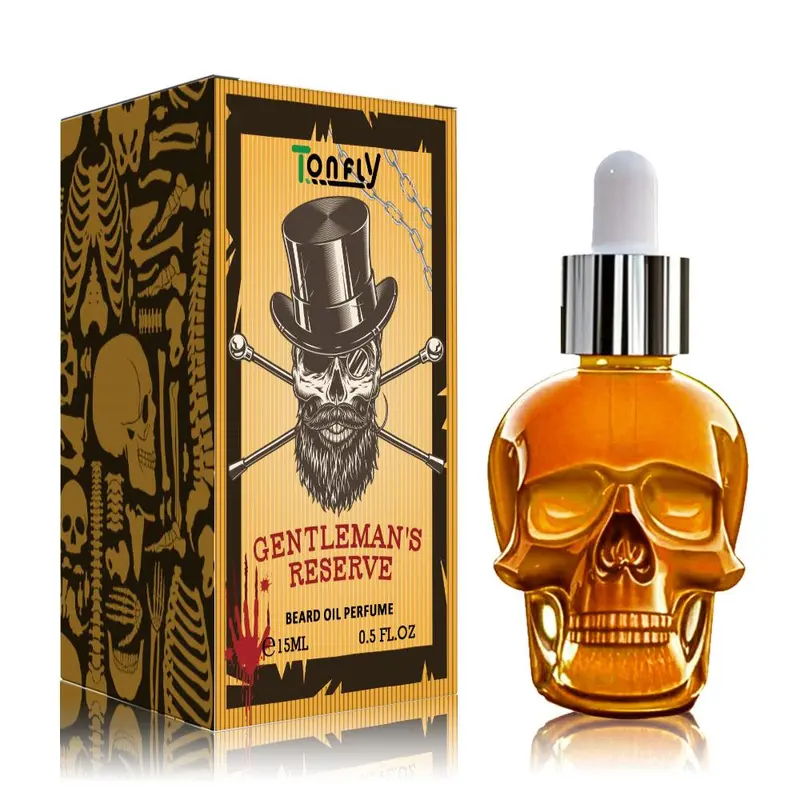 Gentleman's Beard Oil Perfume, Long Lasting Fragrance for Men, Portable Size, Hydrating Moisturizing Beard Care Formula, Single Pack, Glycerin, Grooming, Long Lasting Scent
