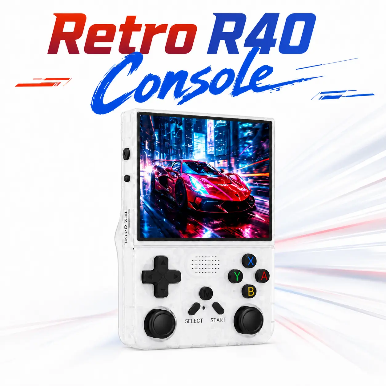 R40 Rechargeable Portable Video Game Console, 3.5” IPS Screen, 128GB Storage, 21000+ Built-In Games, HDMI-Ready Output, Cable Charging, Retro Gamer Gift (Toys & Hobbies Classic Novelty Stress Relief Toy)