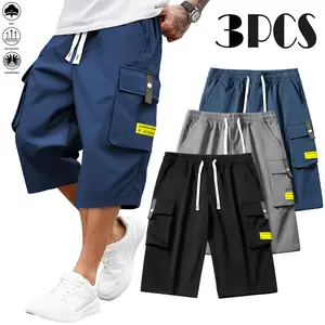 Fashion Loose Fit Cargo Capri Pants for Men - Multi-Pocket 7/8 Length Utility Bottoms with Slight Stretch, Breathable Lightweight Casual Trousers for Outdoor, Travel & Everyday Style