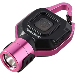 73303 pocket mate 325-lumen pocket keychain/clip-on USB rechargeable flashlight, pink