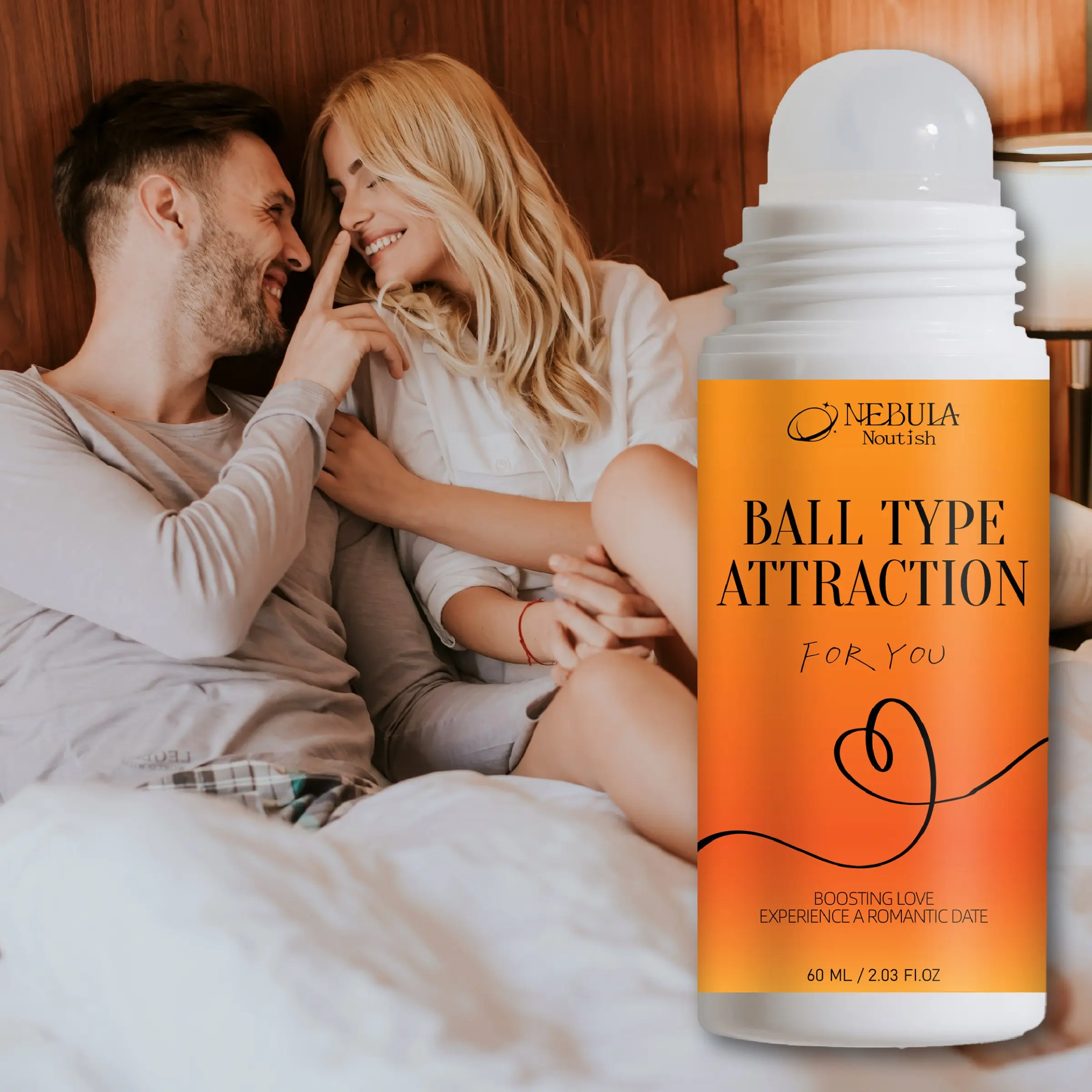 Attractive Atmosphere Rollerball Perfume 60ML, Long-Lasting Body Scent, Floral Scented, Floral Fruity Scent, Floral Essence Fragrance, Odor Control, Portable Fragrance Mist, Unisex