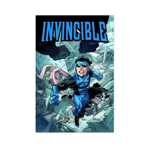 [Unframe] Invincible Variants Poster, Superhero Wall Art, Sci-Fi Home Decor,Comic Book Decor, Omni-Man Artwork, Anime Hero Print
